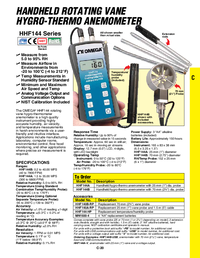 Thumbnail of document Data Sheet - HHF144B Precision Handheld Rotating Metal Vane Hygro-Thermo Aneometer